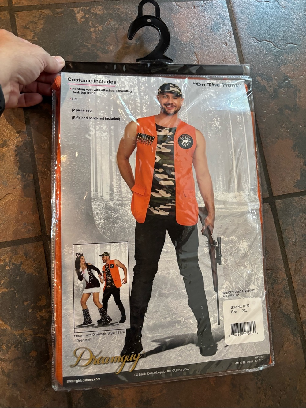 Dreamgirl Men’s Orange Hunting Vest Costume